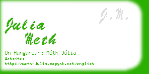 julia meth business card